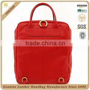 CSS1698-001 Multi Functional Backpack , Good Quality Side Bags for Girls, Genuine Leather College Messenger Bag thumbnail-2