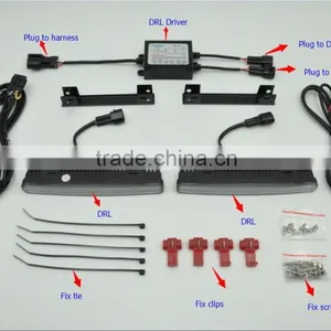 Vinstar Hot Selling Auto Spare Parts 12V& 24V Voltage Daylight Guide LED DRL for Honda Jazz Fit thumbnail-1