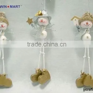 9"H Styrofoam Snowman Ornament W/dangling Legs thumbnail-1