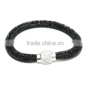 Hot Sale Fashion Multi-color Bio Magnetic Stardust Bracelet,mesh Crystal Charm Bracelet thumbnail-6