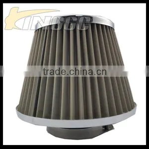 High Performance Gray Universal Car 76MM Stainless Steel Air Filter thumbnail-2