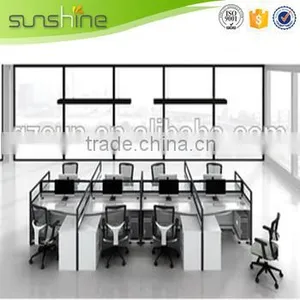 Sunshine Furniture Aluminium Glass Office Partition Steel Leg With Mobile Pedestal Modern Style thumbnail-6