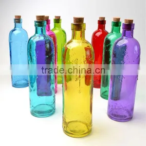 Upmarket Glass Empty Water Bottle With Wood Stopper thumbnail-1