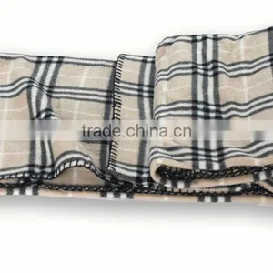 Cheap All Season Travel Plaid Fleece Blanket With Carry Strap thumbnail-2