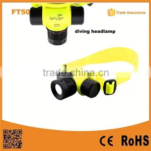 FT50 IPX8 Waterproof Plastic Underwater Diving Led Equipment Zoom Diving Flashlight thumbnail-1