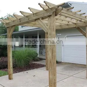 Recycled Backyard Outside Hollow Composite Wood Decking Wpc Decking Pergola 3x3 thumbnail-1