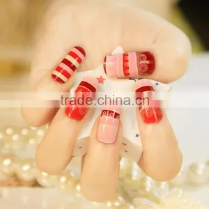New Fashionable Salon Design Artificial Diamond Decorated Nail Tips Salon Nail Tips thumbnail-5