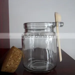 Glass Spice Jar With Spoon and Cork Lid Supplier's Choice thumbnail-1