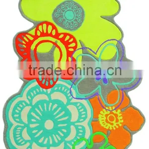 Luxury Flower Shaped Rug With Colorful Designs thumbnail-5