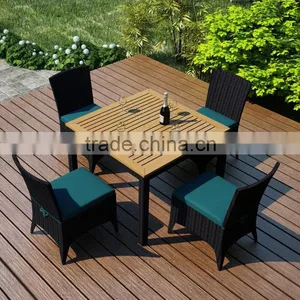 Garden Furniture Outdoor Table Chair Patio Sets Teak Wood Top thumbnail-1
