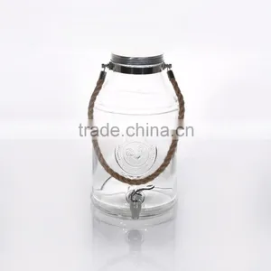 6.5L Cock Drink Dispenser Glass Beverage Dispenser With Rope thumbnail-1