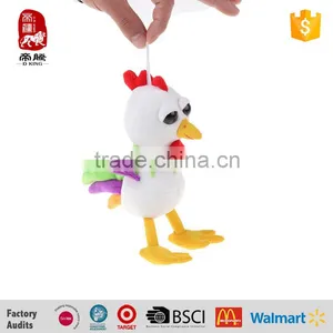 China Supplier Plush Stuffed Colorful Chicken Keychain thumbnail-2
