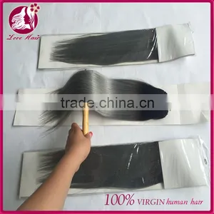 Factory Price Ombre 1B Grey Human Virign Brazilian Colored Two Tone Hair Weave thumbnail-5