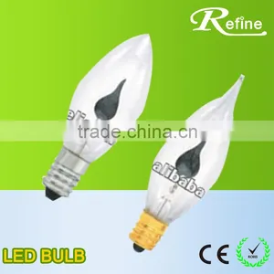 E14 or E27 C35 Candle Flame Light Bulbs thumbnail-2