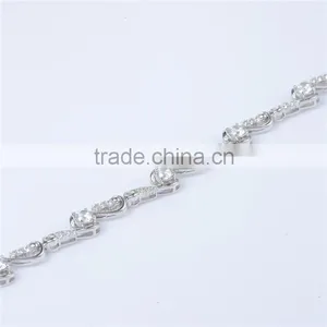 Beautiful Hotsale High Quality Handmade Tennis Bracelets With White AAAA CZ Stones thumbnail-4
