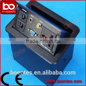 Desktop Power Pop Up Outlets With Bottom Interface Connection for Office Tabletop AV Socket thumbnail-2