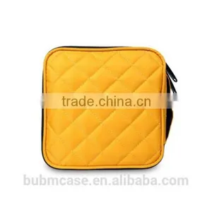 Yellow 32 Capacity 230D Space Twill PVC Fabric DVD Case CD Holder Personalized cd Case Multi Disc Dvd Cases thumbnail-4