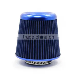 Universal Car 3" Air Filters Round Tapered Clamp-On Stack Filtration Micro Cotton Gauze Cold Air Intake Filters thumbnail-1