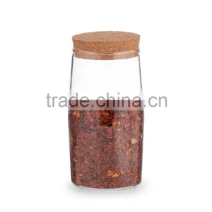 SINOGLASS Trade Assurane 120ml Glass Spice Jar With Cork Lid 6 Pcs Glass Jars Spice Rack Set thumbnail-4
