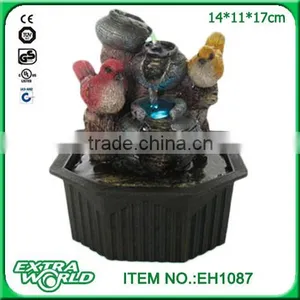 Home Decorative Small Fountain With Bird Drinking Water thumbnail-5