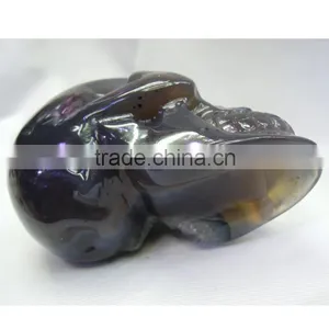 Pure Natural Amethyst Crystal Skull With Geode Good for Collection or Home Decoration Gift thumbnail-6