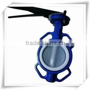 Cheap Price PTFE Lined DN100 Butterfly Valve thumbnail-1