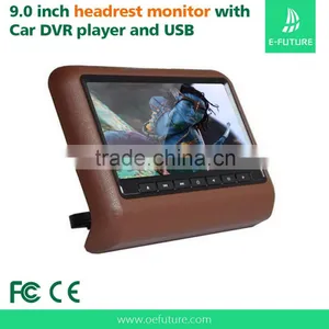 9 Inch Portable Universal Headrest Monitor With DVD Player Car Back Seat LED Monitor thumbnail-2