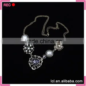 Chunky Necklaces Pearl Jewelry, Copper Charms Fashionable New Design Necklace thumbnail-3