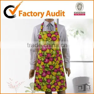 Coated Print Apple Fabric One Pocket Adult Novelty Apron thumbnail-1