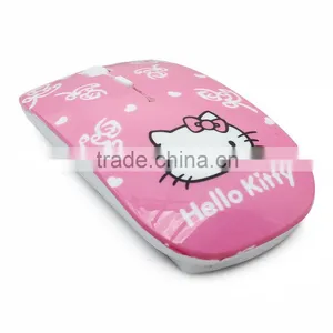 Utra Thin Pink 2.4Ghz New Optical Usa Practice Mouse thumbnail-3
