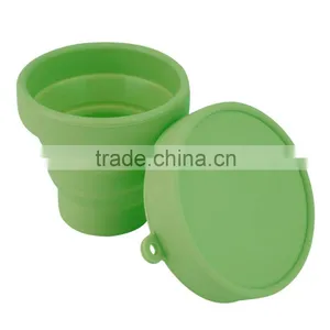 Durable Food Grade Folding Silicone Cup With Lid thumbnail-1