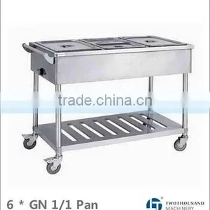 Bain Marie With Trolley - 6 x GN 1/1, S/S, CE, TT-WE1201D thumbnail-1