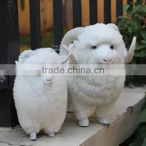 Stuffed Mini Sheep Figurines Resin Animal Toy thumbnail-6