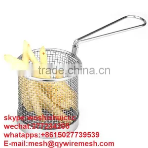 Plain Woven 304 316 Stainless Steel Wire Mesh Kitchen Cooking Basket thumbnail-1