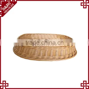PE Rattan Handmade Weaving Customized Oval Shape for Supermarket Storage Plastic Fruit Basket thumbnail-5