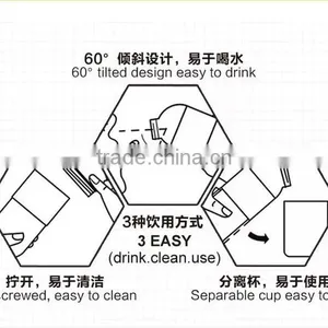 Easy Drink Sports Portable Plastic Corn Capsule Bottle With Cup / Environmental Protection Cup/plastic Water Korea thumbnail-1