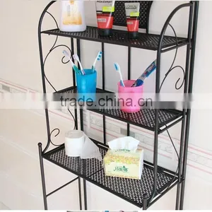 Metal 3 Shelf Bathroom Storage Organizer Spacesaver Towel Over Rack Toliet thumbnail-1