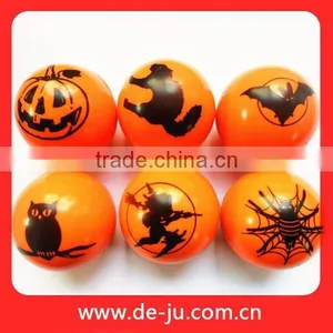 Orange Rubber Cheap Halloween Printing Bouncy Ball thumbnail-1