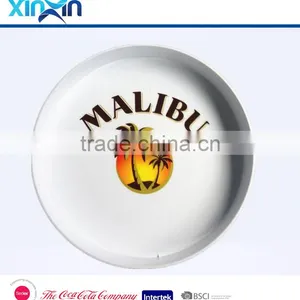 PS/ABS Dia 33.2cm Plastic Round Snack Serving Tray/anti-skid Anti-slip Tray thumbnail-1