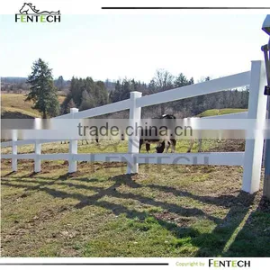 American Style PVC Post and Rail Fence thumbnail-1