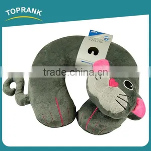 Toprank Cute Plush Monkey Pig Cat Design Memory Foam Travel Pillow Adult Animal U Shaped Travel Neck Pillow thumbnail-2