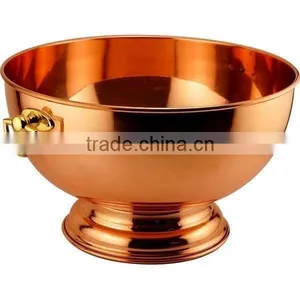 Copper Shiny Round High Quality Large Wine Ice Bucket thumbnail-1