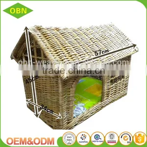 Wholesale New Desigh Handmade Wicker Dog House Outdoor Pet House thumbnail-3