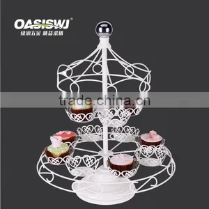 Whirligig Stainless Steel Cup Cake Stand, Carousel Metal Cake Stand thumbnail-1