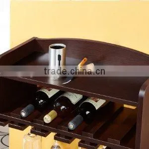 Wooden Floating Wine Rack Display Wall Mount Living Room Design Functional Decor Wall Display Rack With Glass Holder thumbnail-3