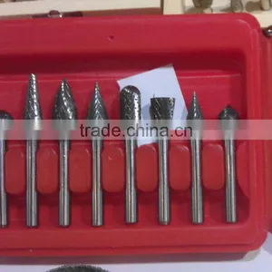 8pcs Tungsten Carbide Rotary Point Burrs Die Grinder Carving Bit Set thumbnail-1