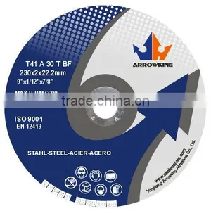 9" 230x2x22.2mmT41-Reinforced Fiber Resin Ultra-thin Cutting off Wheels for Metal thumbnail-1