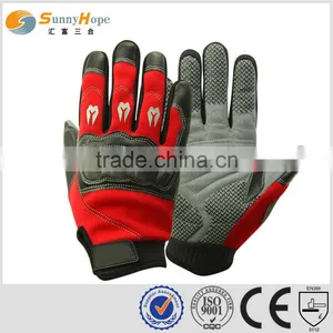 Microfiber Gloves Red Sport Gloves for Motorbike thumbnail-1