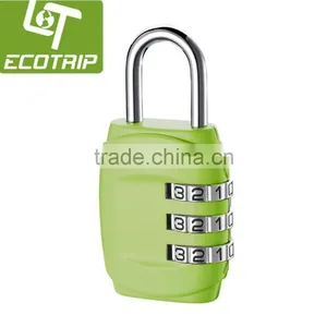 Zinc-Alloyed 3-Dial Combination Shackle Travel Security Lock thumbnail-3