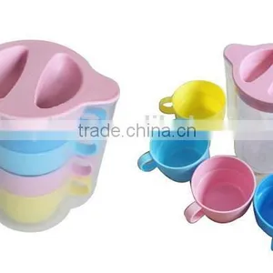 Multicolor Cup Set Includes a Jug With a Handle and Four Cups LS Eplus thumbnail-1